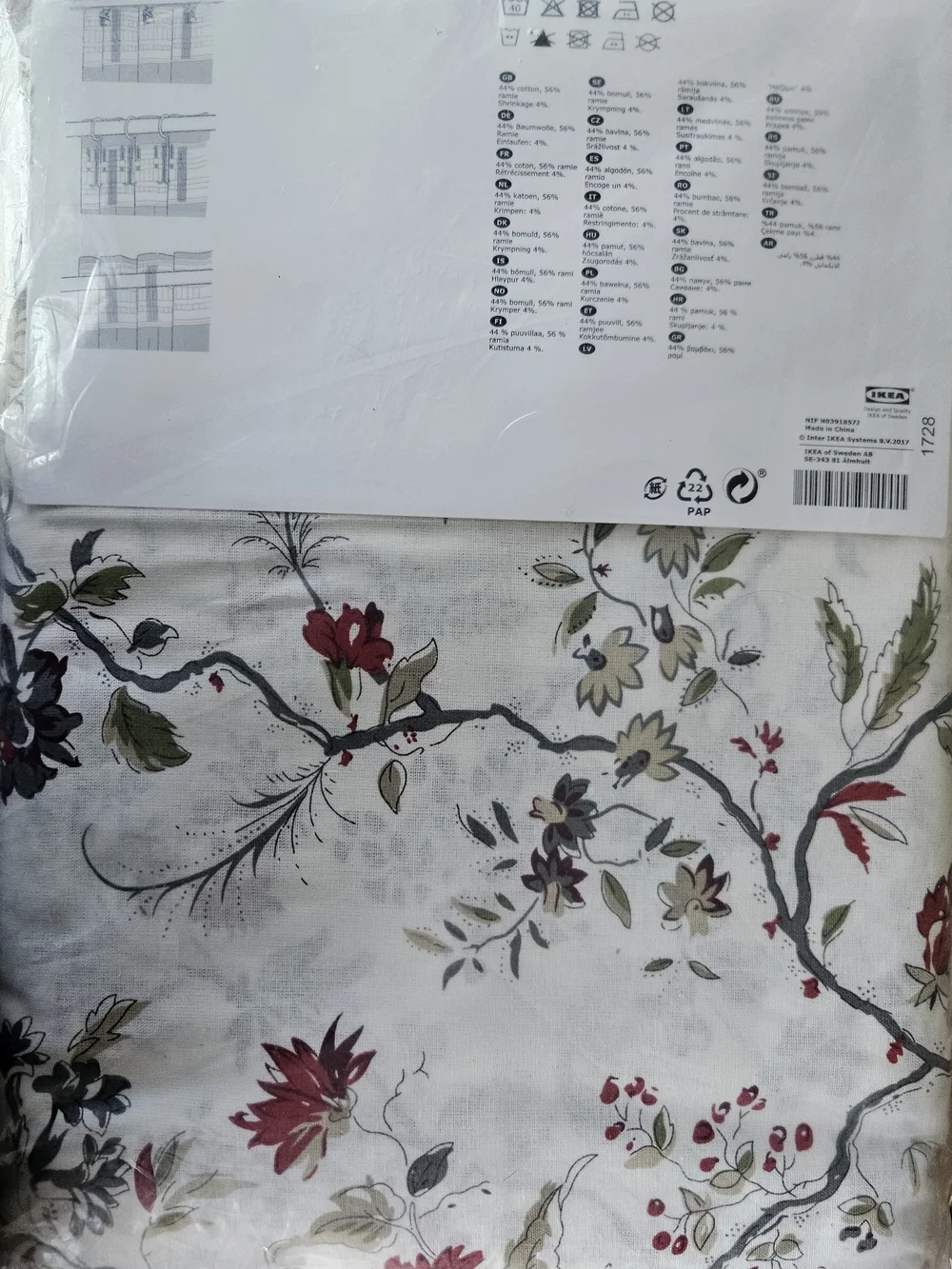 NEW IKEA INGMARIE Floral 4pc 57
